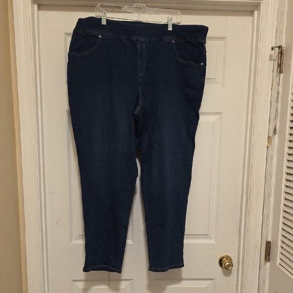 Terra & Sky Women's Navy Skinny Jeans - Picture 1 of 8